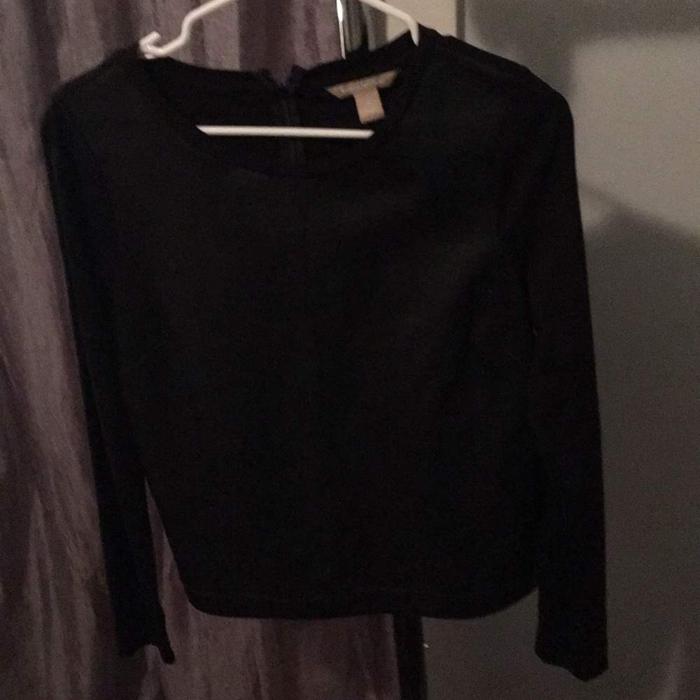 Banana Republic Pleather Front Sweatshirt